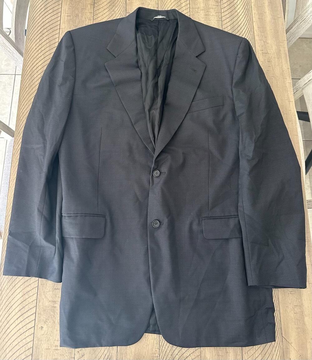 Canali Proposta Mens Sport Coat Blazer Size 52 EU / 42 US Charcoal Italy
